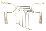 DAVIS-BOYLE Mouth Gag, complete set (left and right frames, five tongue depressors w/suction)