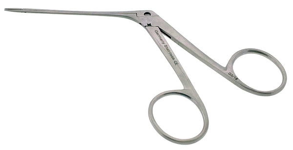 HOUSE Ear Forceps, serrated, alligator and crimper type, shaft 3-1/8", overall 5"