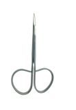 IRIS Scissors, round, curved, sharp/sharp, large finger rings, ribbon type