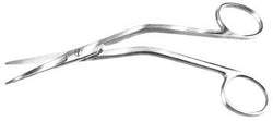 GOLDMAN dorsal scissors w/ angled handles, straight, serrated, 5½”