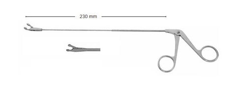 Micro Laryngeal Cup Forcep, straight, 2.5mm, 8¾"