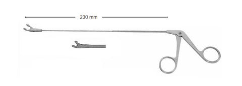 Micro Laryngeal Cup Forcep, angled to right, 2.5mm, 8¾"