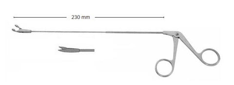 Micro Laryngeal Scissor, curved left