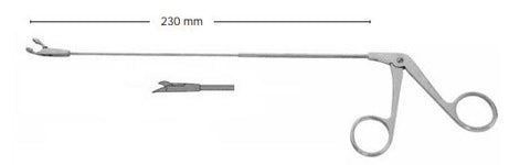 Micro Laryngeal Scissor, curved left, 4.0mm, 9"