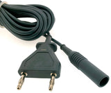 Bipolar Connection Cable, reusable, 16-feet (for Valleylab, USA units), with round plug for bipolar instruments