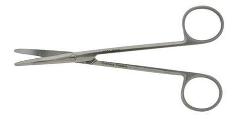 FOMON Lower Lateral Scissors, strongly curved, 5-1/8"
